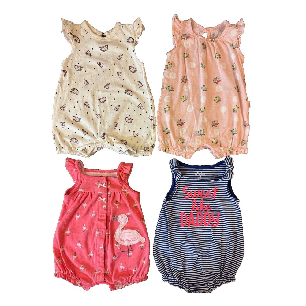 Baby Girl Clothes Lot 0/3 Months‎ Bundle Summer Rompers Outfits Sweet Like Daddy